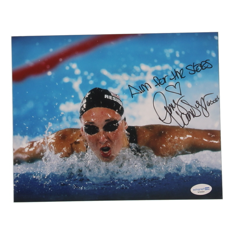 Amy Van Dyken Signed Team USA 8x10 Photo Inscribed "Aim For The Stars" & "6 Gold" (ACOA) at PristineAuction.com Amy Van Dyken Signed Team USA 8x10 Photo Inscribed "Aim For The Stars" & "6 Gold" (ACOA) at PristineAuction.com