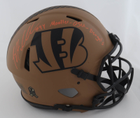 Sam Hubbard Signed Bengals Full-Size Authentic On-Field Salute to Service Alternate Speed Helmet Inscribed "Moeller-OSU-Bangals" (Beckett) at PristineAuction.com