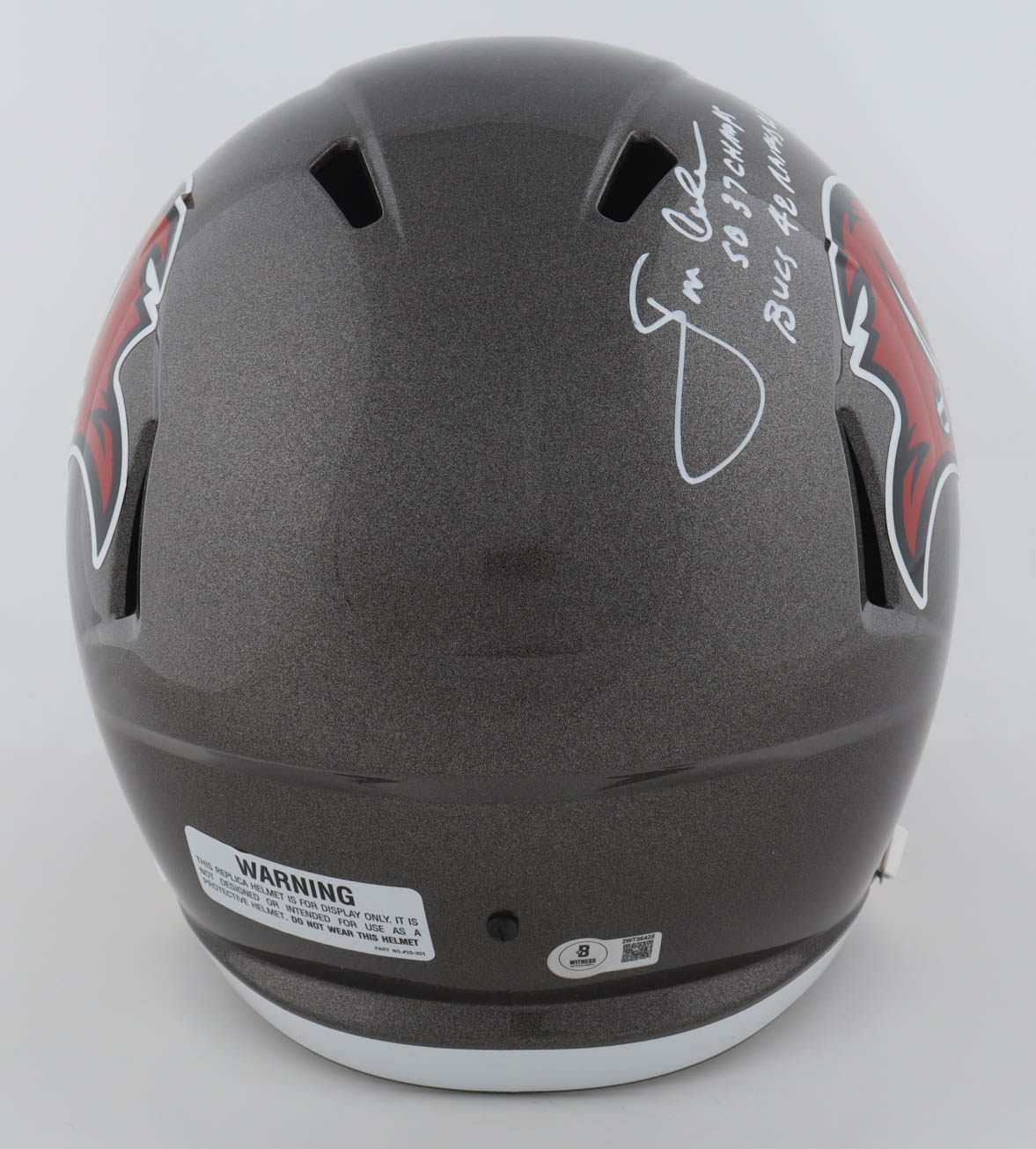 Jon Gruden Signed Buccaneers Full-Size Speed Helmet Inscribed "SB 37 Champs" & "Bucs 42 Raiders 21" (Beckett) at PristineAuction.com Jon Gruden Signed Buccaneers Full-Size Speed Helmet Inscribed "SB 37 Champs" & "Bucs 42 Raiders 21" (Beckett) at PristineAuction.com