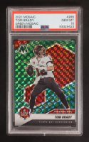 Tom Brady 2021 Panini Mosaic Mosaic Green #285 (PSA 10) at PristineAuction.com