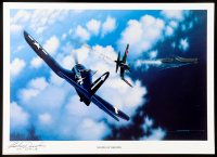 Archie Donahue Signed Stan Stokes "Angels Of Okinawa" Lithograph Inscribed "Col. USMC R" (AIV) at PristineAuction.com