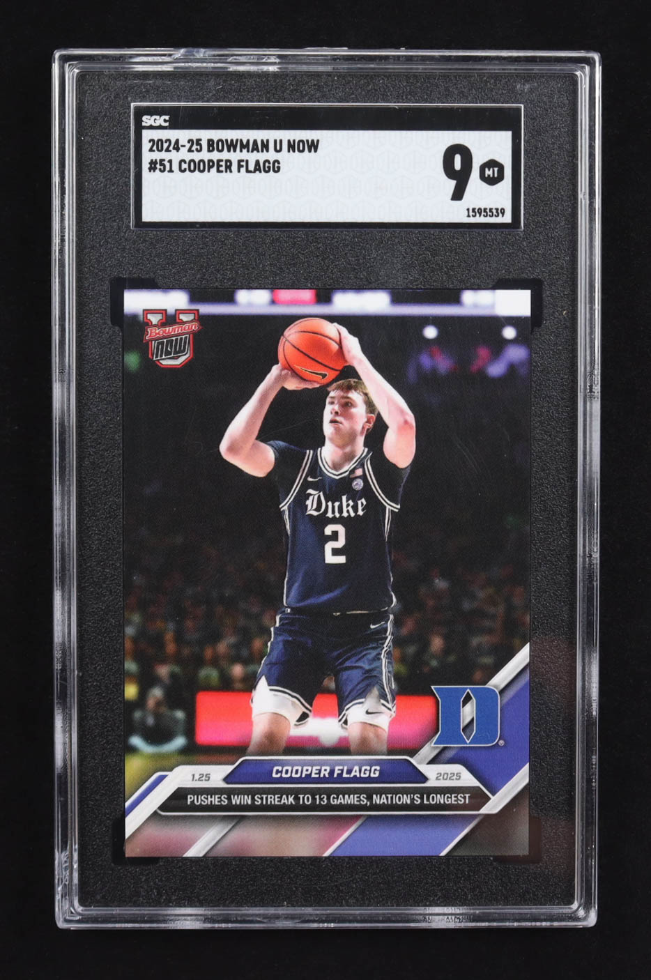 Cooper Flagg 2024-25 Bowman U Now #51 RC (SGC 9) at PristineAuction.com Cooper Flagg 2024-25 Bowman U Now #51 RC (SGC 9) at PristineAuction.com