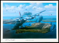John "Davy" Crockett Signed Stan Stokes "Flying Into A War" Lithograph (AIV) at PristineAuction.com
