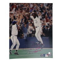 Joe Carter Signed Blue Jays 16x20 Photo Inscribed "W.S. Walkoff HR 10-23-93" (Beckett) at PristineAuction.com