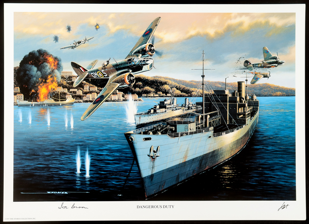 Sir Ivor Broom Signed Stan Stokes "Dangerous Duty" Lithograph (AIV) at PristineAuction.com Sir Ivor Broom Signed Stan Stokes "Dangerous Duty" Lithograph (AIV) at PristineAuction.com