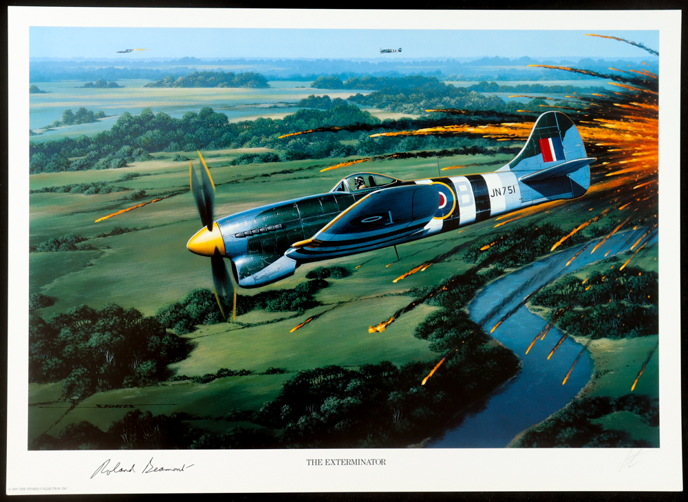 Roland Beamont Signed Stan Stokes "The Exterminator" Lithograph (AIV) at PristineAuction.com Roland Beamont Signed Stan Stokes "The Exterminator" Lithograph (AIV) at PristineAuction.com