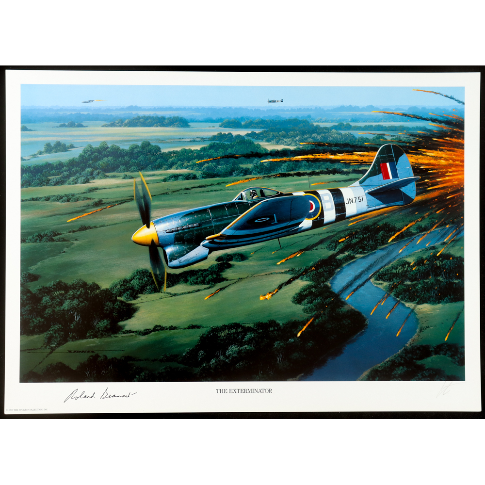Roland Beamont Signed Stan Stokes "The Exterminator" Lithograph (AIV) at PristineAuction.com