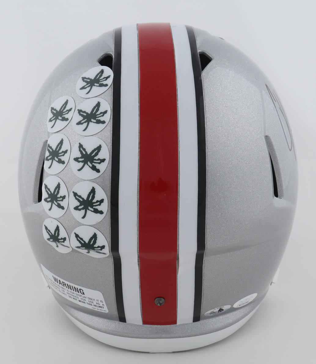 J.K. Dobbins Signed Ohio State Buckeyes Full-Size Speed Helmet (JSA & Dobbins) at PristineAuction.com J.K. Dobbins Signed Ohio State Buckeyes Full-Size Speed Helmet (JSA & Dobbins) at PristineAuction.com