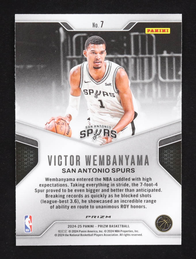 Victor Wembanyama 2024-25 Panini Prizm Dominance #7 at PristineAuction.com Victor Wembanyama 2024-25 Panini Prizm Dominance #7 at PristineAuction.com