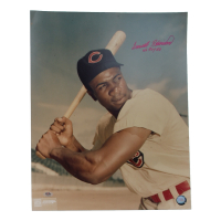 Frank Robinson Signed Indians 16x20 Photo Inscribed "NL ROY 56" (PSA) at PristineAuction.com