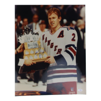 Brian Leetch Signed Rangers 16x20 Photo Inscribed "MVP" (PSA) at PristineAuction.com