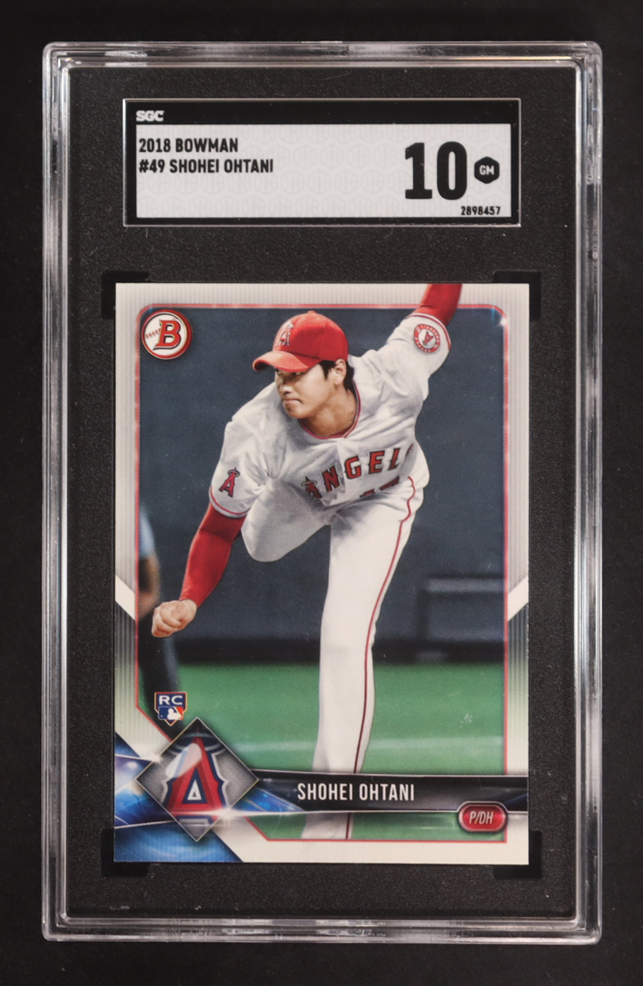 Shohei Ohtani 2018 Bowman #49 RC (SGC 10) at PristineAuction.com Shohei Ohtani 2018 Bowman #49 RC (SGC 10) at PristineAuction.com