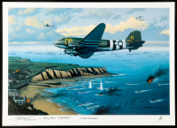 S.H. Matt Matheson Signed Stan Stokes "D-Day Invaders" Lithograph Inscribed "Maj Gen USA Ret" (AIV) at PristineAuction.com