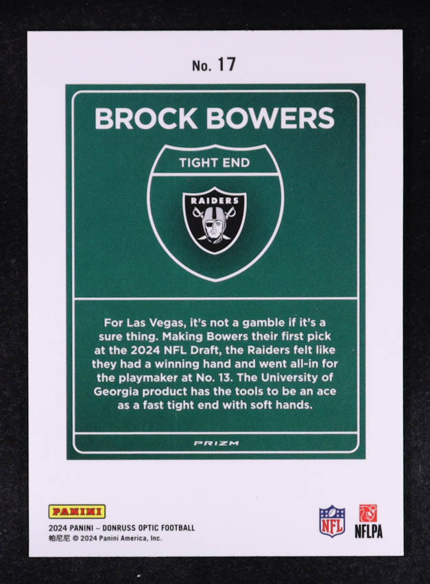 Brock Bowers 2024 Donruss Optic Uptowns #8 RC at PristineAuction.com Brock Bowers 2024 Donruss Optic Uptowns #8 RC at PristineAuction.com