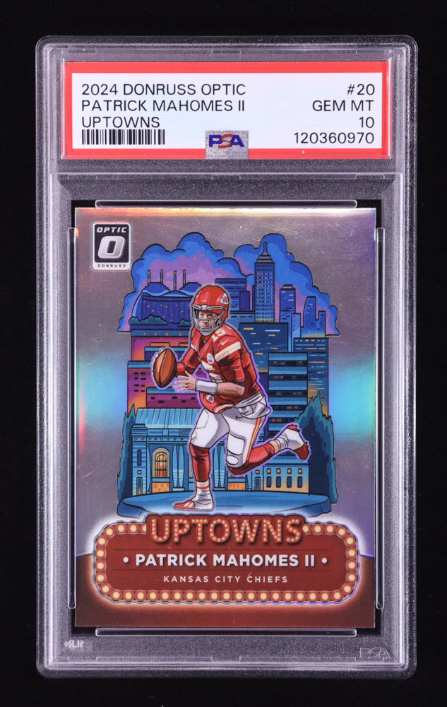 Patrick Mahomes II 2024 Donruss Optic Uptowns #20 (PSA 10) at PristineAuction.com Patrick Mahomes II 2024 Donruss Optic Uptowns #20 (PSA 10) at PristineAuction.com