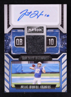 Justin Herbert 2021 Panini Playbook Hail Mary Material Signatures #12 #43/49 at PristineAuction.com