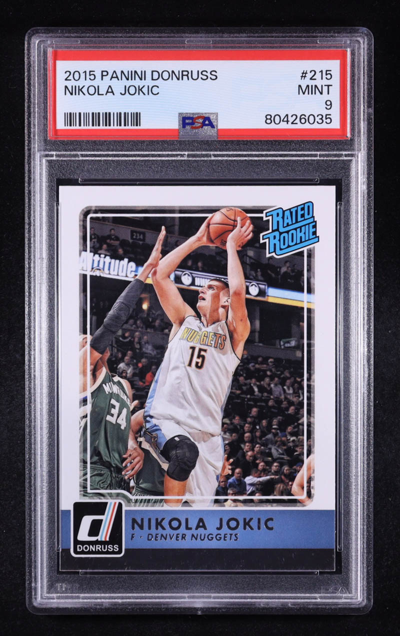 Nikola Jokic 2015-16 Donruss #215 RR RC (PSA 9) at PristineAuction.com Nikola Jokic 2015-16 Donruss #215 RR RC (PSA 9) at PristineAuction.com