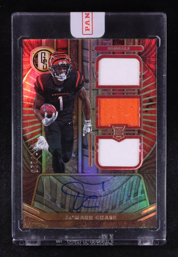 Ja'Marr Chase 2021 Panini Gold Standard Jersey Autograph #282 RC #47/125 at PristineAuction.com Ja'Marr Chase 2021 Panini Gold Standard Jersey Autograph #282 RC #47/125 at PristineAuction.com