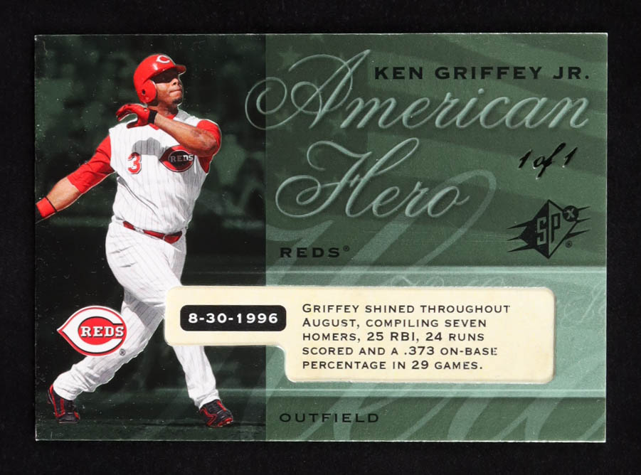 Ken Griffey Jr. 2008 Upper Deck SPX Baseball American Hero #KG79 at PristineAuction.com Ken Griffey Jr. 2008 Upper Deck SPX Baseball American Hero #KG79 at PristineAuction.com