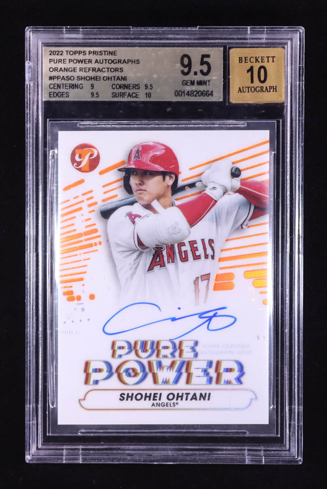 Shohei Ohtani 2022 Topps Pristine Pure Power Autographs Orange Refractors #PPASO #14/25 (BGS 9.5 | Auto 10) at PristineAuction.com Shohei Ohtani 2022 Topps Pristine Pure Power Autographs Orange Refractors #PPASO #14/25 (BGS 9.5 | Auto 10) at PristineAuction.com