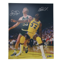 Magic Johnson & Larry Bird Signed 16x20 Photo (Beckett & Bird) at PristineAuction.com