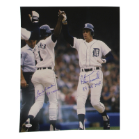 Alan Trammell & Lou Whitaker Signed Tigers 16x20 Photo Inscribed "84 Champs!" & "84 WS MVP" (JSA) at PristineAuction.com