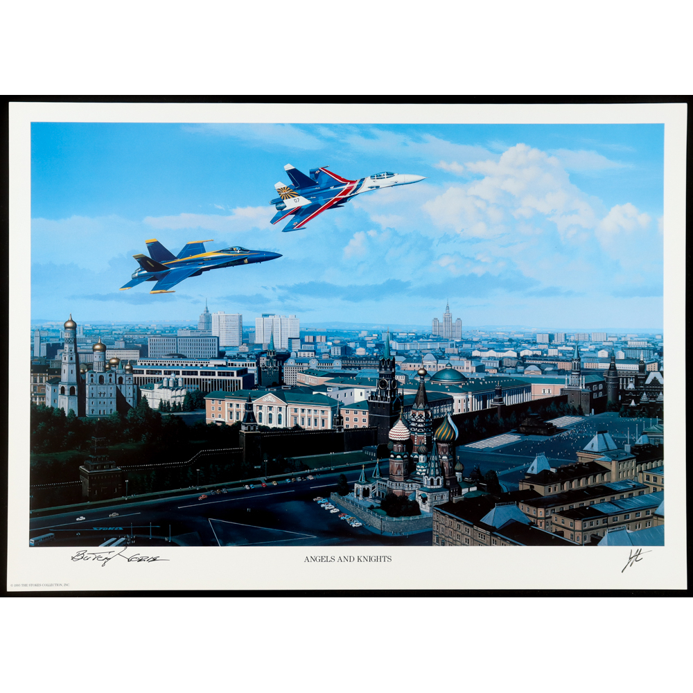 Butch Voris Signed Stan Stokes "Angels And Knights" Lithograph (AIV) at PristineAuction.com