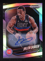 Jalen Duren 2024-25 Panini Prizm Black Autographs Prizms Silver #190 at PristineAuction.com