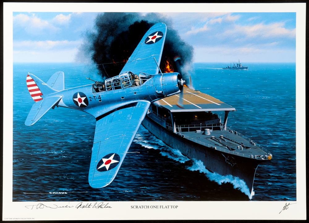 T.R. Wiebe & Walter N. Nelson Signed Stan Stokes "Scratch One Flat Top" Lithograph (AIV) at PristineAuction.com T.R. Wiebe & Walter N. Nelson Signed Stan Stokes "Scratch One Flat Top" Lithograph (AIV) at PristineAuction.com