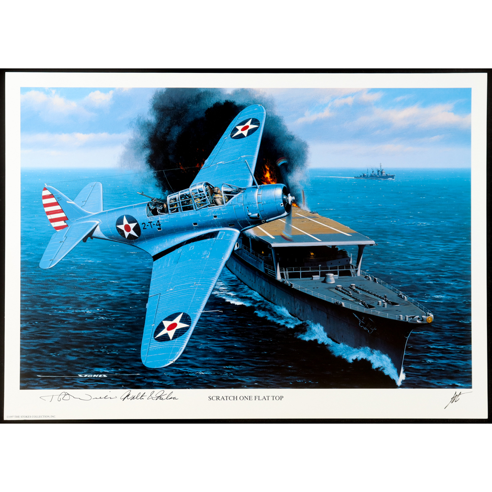 T.R. Wiebe & Walter N. Nelson Signed Stan Stokes "Scratch One Flat Top" Lithograph (AIV) at PristineAuction.com