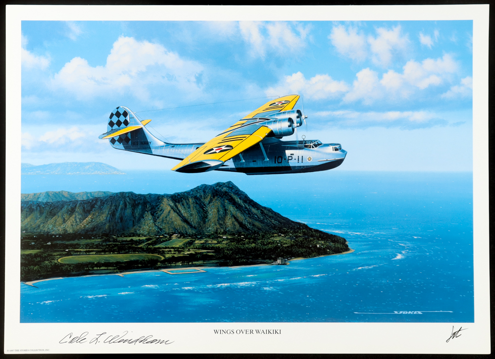 Cole Windham Signed Stan Stokes "Wings Over Waikiki" Lithograph (AIV) at PristineAuction.com Cole Windham Signed Stan Stokes "Wings Over Waikiki" Lithograph (AIV) at PristineAuction.com