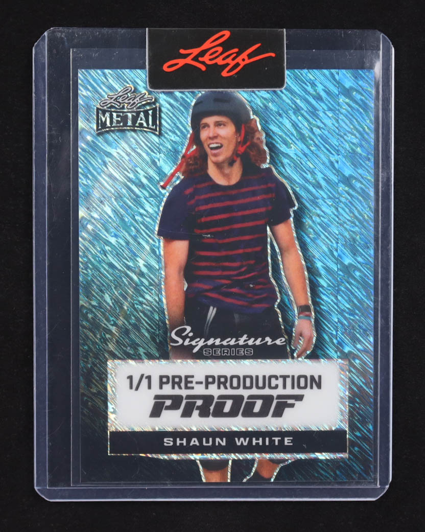 Shaun White Leaf Metal Signature Series Shimmer Blue Pre Production Proof #1/1 at PristineAuction.com Shaun White Leaf Metal Signature Series Shimmer Blue Pre Production Proof #1/1 at PristineAuction.com