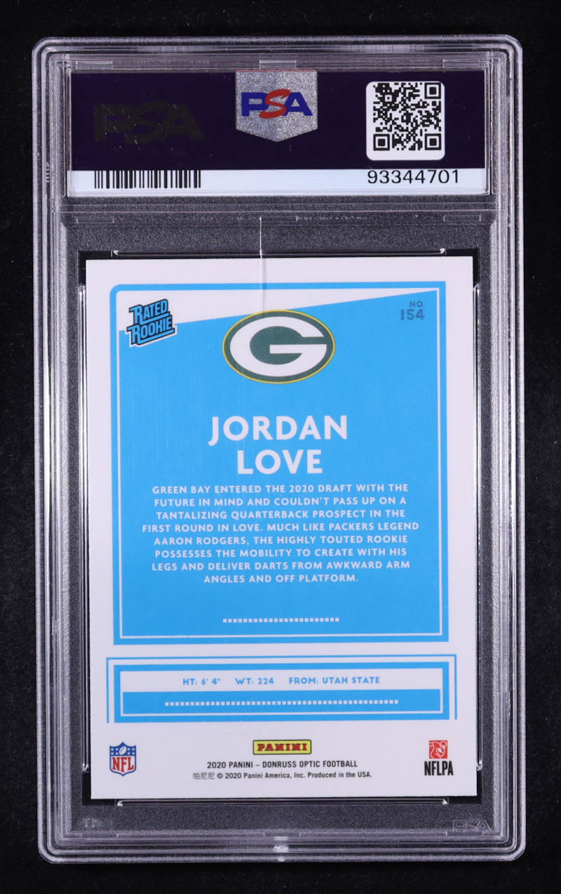 Jordan Love 2020 Donruss Optic #154 RR RC (PSA 10) at PristineAuction.com Jordan Love 2020 Donruss Optic #154 RR RC (PSA 10) at PristineAuction.com