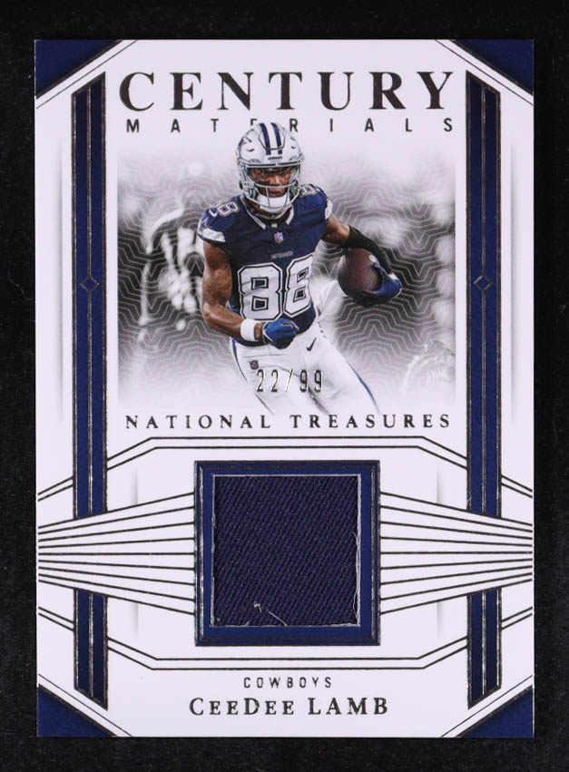CeeDee Lamb 2023 Panini National Treasures Century Materials #15 #23/99 at PristineAuction.com CeeDee Lamb 2023 Panini National Treasures Century Materials #15 #23/99 at PristineAuction.com