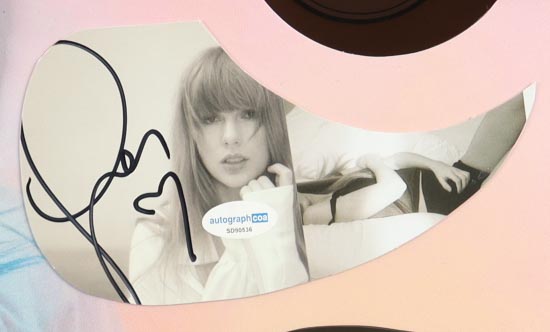 Taylor Swift Guitar with Signed Custom Insert Pickguard (ACOA) at PristineAuction.com Taylor Swift Guitar with Signed Custom Insert Pickguard (ACOA) at PristineAuction.com