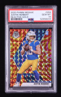 Justin Herbert 2020 Panini Mosaic Mosaic Reactive Gold #204 RC (PSA 10) at PristineAuction.com