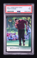 Tiger Woods 2001 Upper Deck #1 RC (PSA 7) at PristineAuction.com