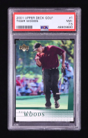 Tiger Woods 2001 Upper Deck #1 RC (PSA 7.5) at PristineAuction.com