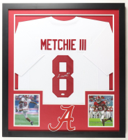 John Metchie III Signed Custom Framed Jersey Display with Photos (Beckett) at PristineAuction.com