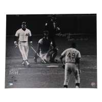 Reggie Jackson Signed Yankees 16x20 Photo Inscribed "3 HR's 10-18-77" (AIV) at PristineAuction.com