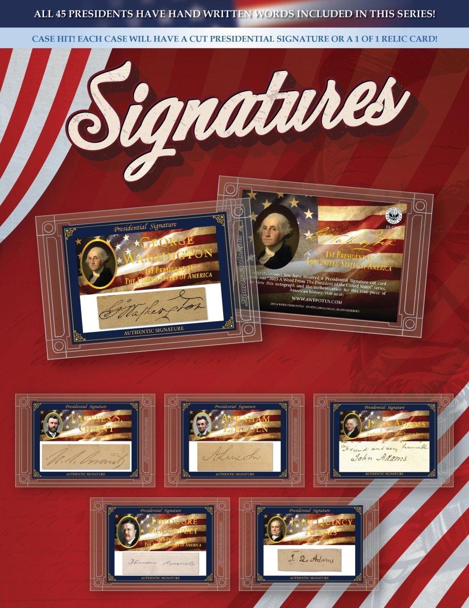 2025 A Word From POTUS Case (60 Sealed Boxes) at PristineAuction.com 2025 A Word From POTUS Case (60 Sealed Boxes) at PristineAuction.com