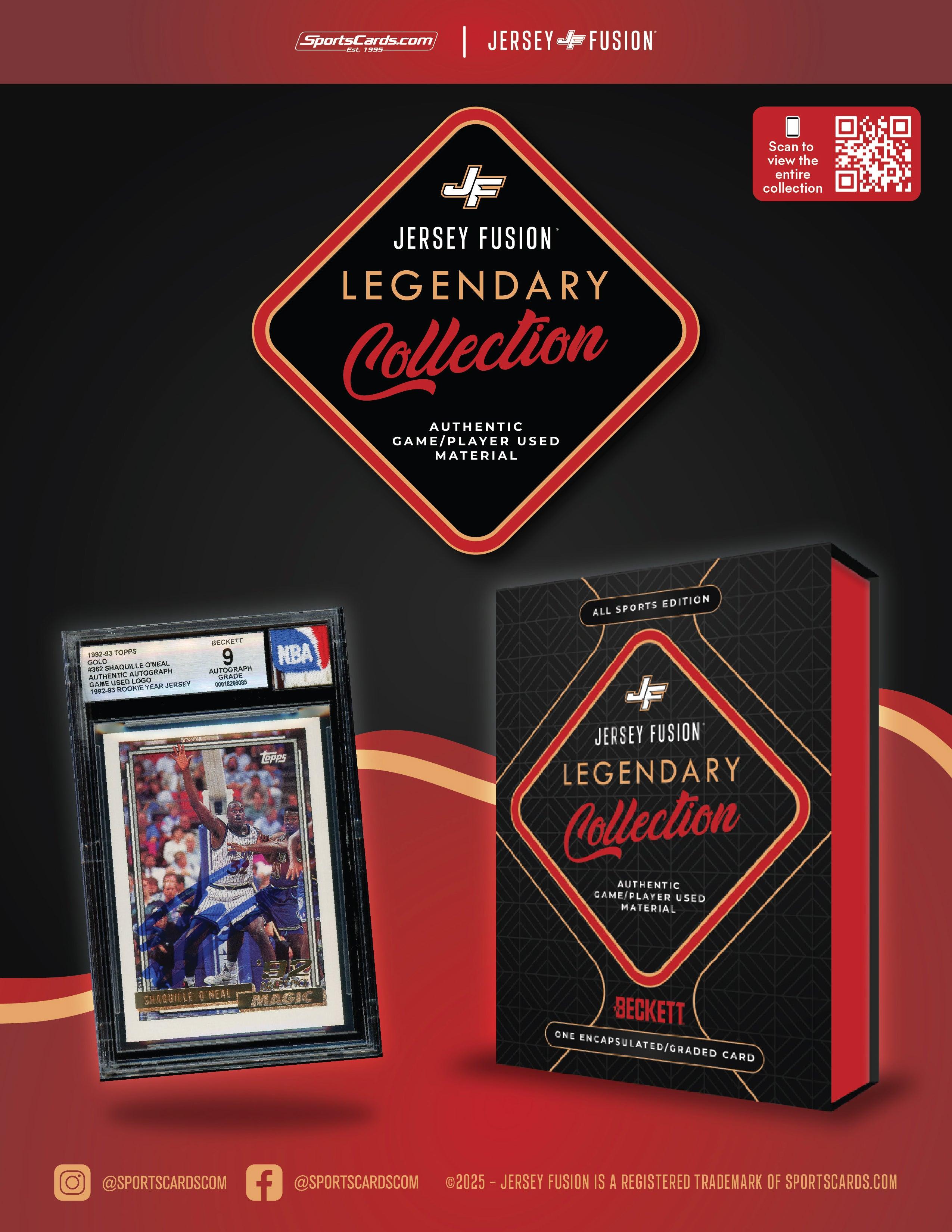 Jersey Fusion "Legendary Collection" Display - (5) Sealed Boxes at PristineAuction.com Jersey Fusion "Legendary Collection" Display - (5) Sealed Boxes at PristineAuction.com