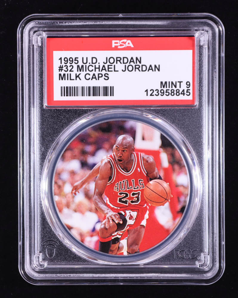 Michael Jordan 1995 Upper Deck Michael Jordan Milk Caps #32 (PSA 9) at PristineAuction.com Michael Jordan 1995 Upper Deck Michael Jordan Milk Caps #32 (PSA 9) at PristineAuction.com