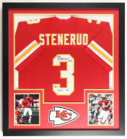 Jan Stenerud Signed Custom Framed Jersey Display with Photos Inscribed "HOF '91" (Beckett) at PristineAuction.com