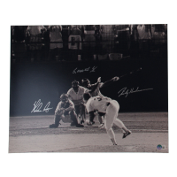 Nolan Ryan & Rickey Henderson Signed 16x20 Photo Inscribed "5,000th K" (Beckett) at PristineAuction.com