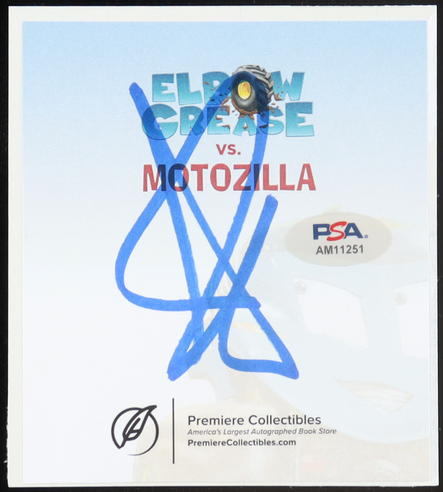John Cena Signed 4x4 "Elbow Grease vs. Motozilla" Bookplate (PSA) at PristineAuction.com John Cena Signed 4x4 "Elbow Grease vs. Motozilla" Bookplate (PSA) at PristineAuction.com