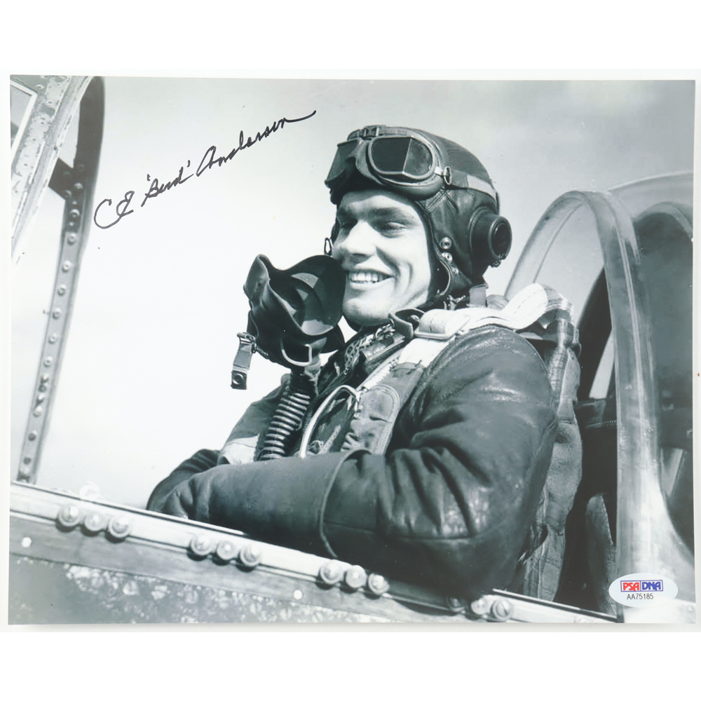 CE "Bud" Anderson Signed WWII 8x10 Photo (PSA) at PristineAuction.com