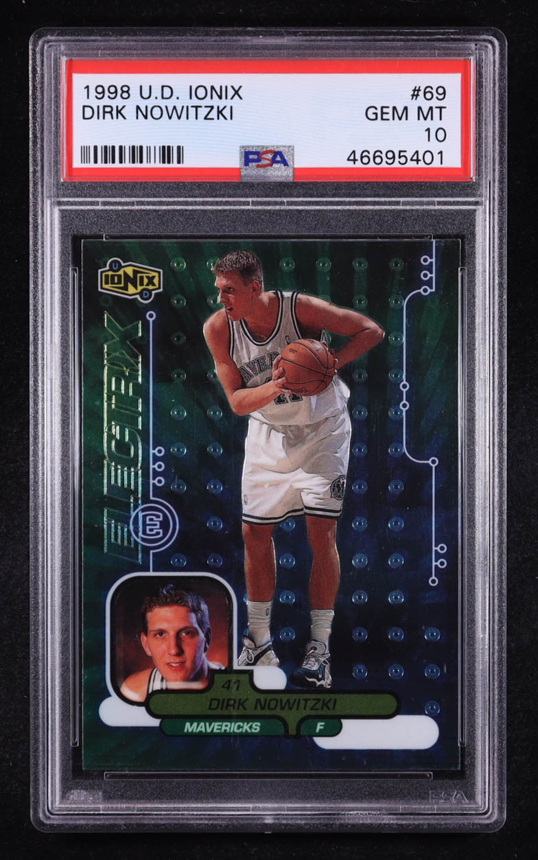 Dirk Nowitzki 1998-99 UD Ionix #69 RC (PSA 10) at PristineAuction.com Dirk Nowitzki 1998-99 UD Ionix #69 RC (PSA 10) at PristineAuction.com