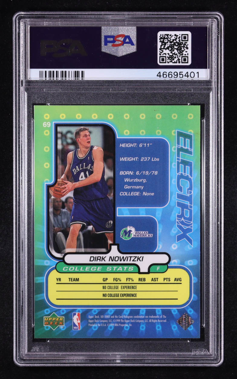 Dirk Nowitzki 1998-99 UD Ionix #69 RC (PSA 10) at PristineAuction.com Dirk Nowitzki 1998-99 UD Ionix #69 RC (PSA 10) at PristineAuction.com