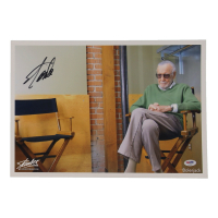 Stan Lee Signed Marvel 11.5x14.5 Photo (PSA) at PristineAuction.com